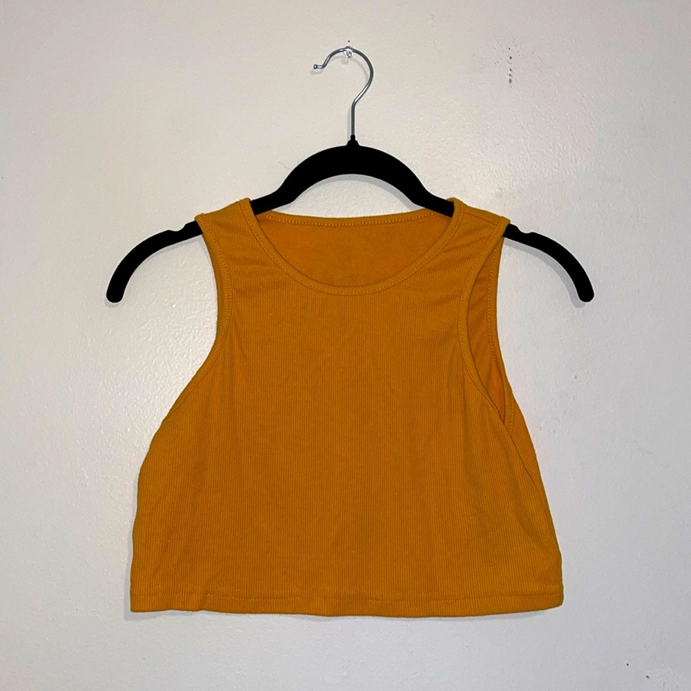 Women's Mustard Sleeveless Top
